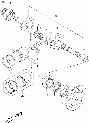 11-Kampiakseli, mäntä