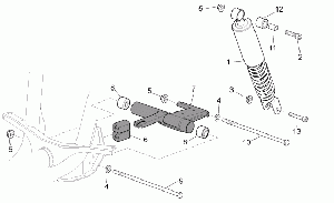 R.shock absorber-connect. Rod