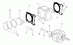 Drive shaft - Cylinder - Piston