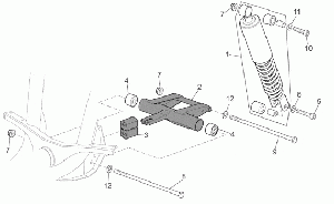 R.shock absorber-connect. Rod