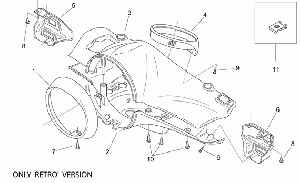 Headlight support - RETRO'