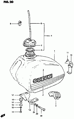 20-Polttoainesäiliö, -merkit