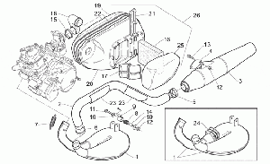 Pakoputkisto-Air filter hous.