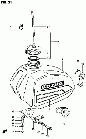 21-Polttoainesäiliö, -merkit