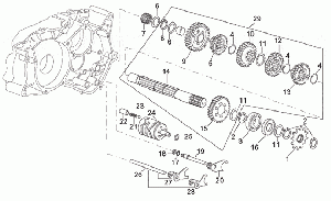 Gearbox driven shaft