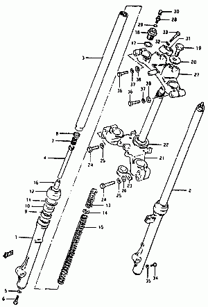 20-Etujousitus, ohjauspylväs, -laakerit