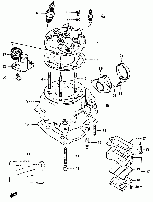 01-Sylinteri, sylinterikansi, imukurkku