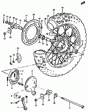 41-Takapyörä, -jarrukengät