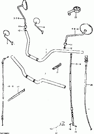 49-Ohjaustanko, vaijerit, peilit