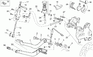 Rear brake system