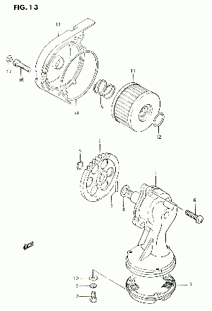 13-Öljypumppu, suodatin