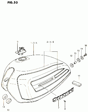 53-Polttoainesäiliö, merkit