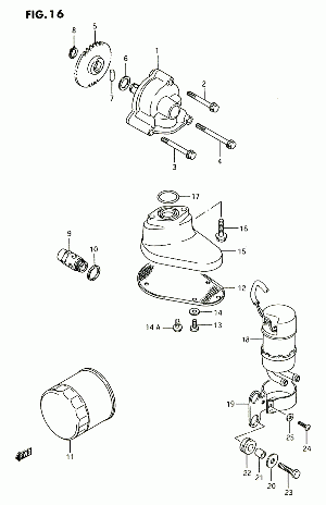 16-Öljypumppu, suodatin