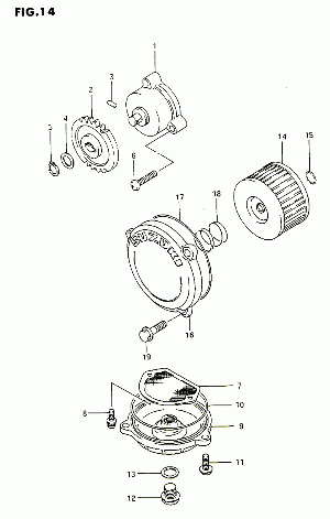 14-Öljypumppu, suodatin
