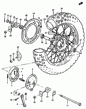 41-Takapyörä, -jarrukengät