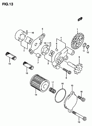 13-Öljypumppu, suodatin