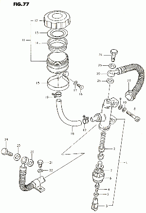 77-Takajarrusylinteri, -nestesäiliö