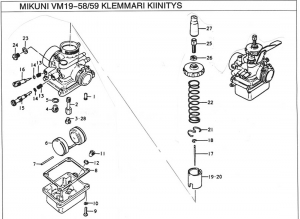 VM19-58/59 Kaasutin Suzuki GT125