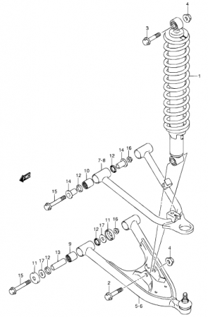 45-Jousituksen tukivarsi (model k4)