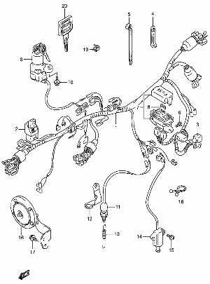 38-Johtosrj., virtalukko, äänimerkinantolaite