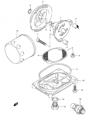 16-Öljypumppu , suodatin