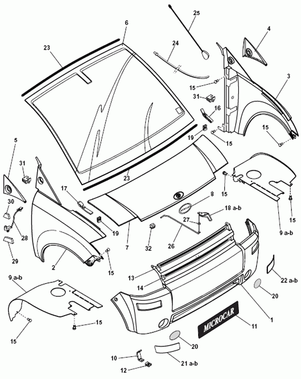 MicroCar mallikoht. osat