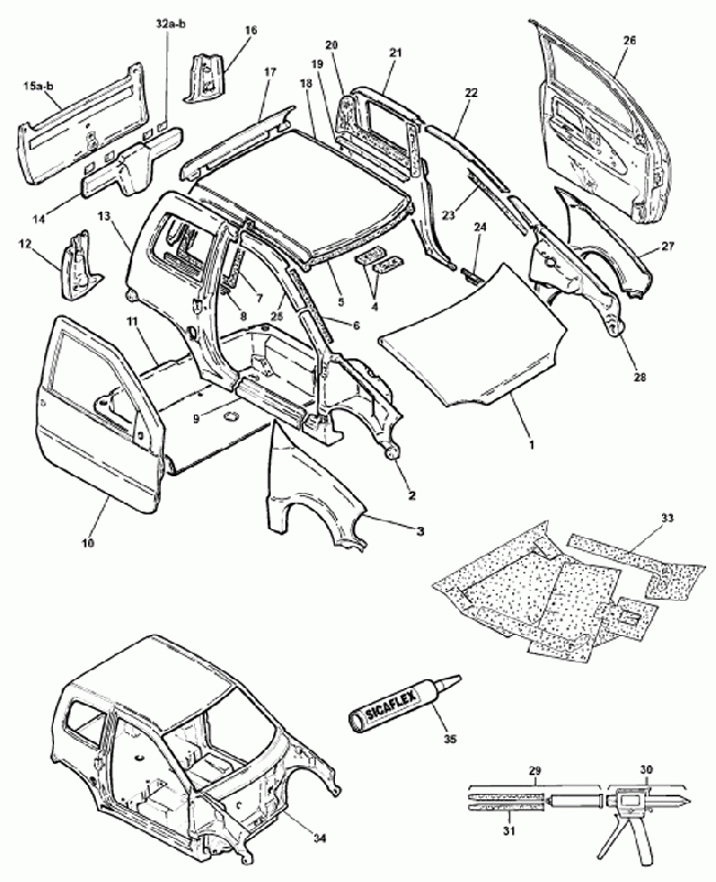 MicroCar mallikoht. osat