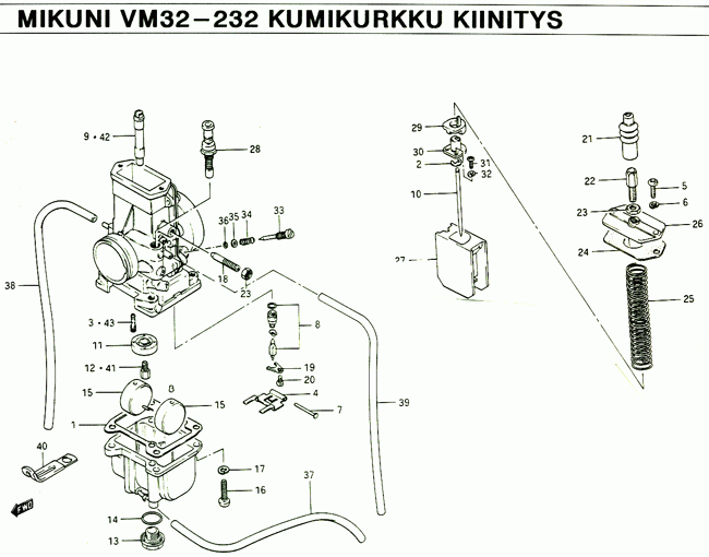 Mikuni 2T kaasuttimet