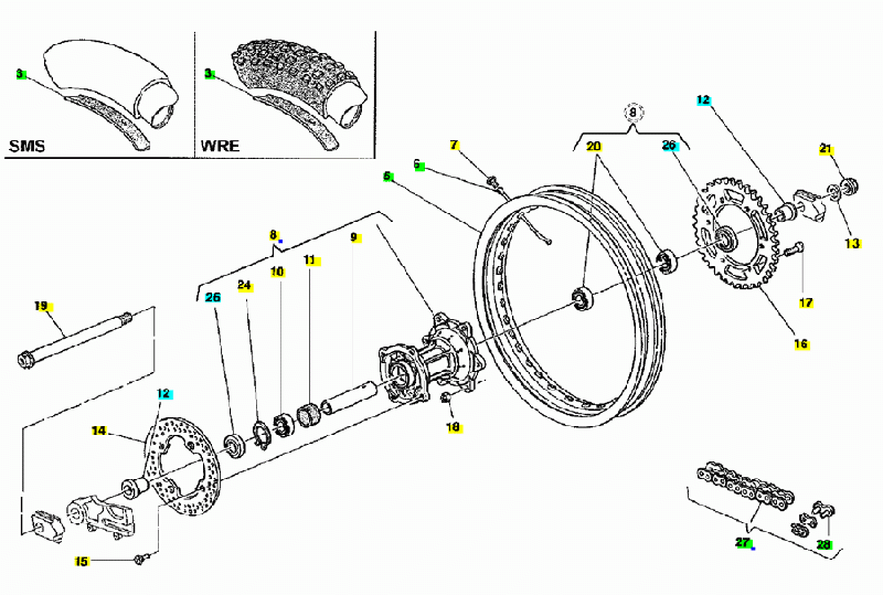 125 cc Alkuperäisosat