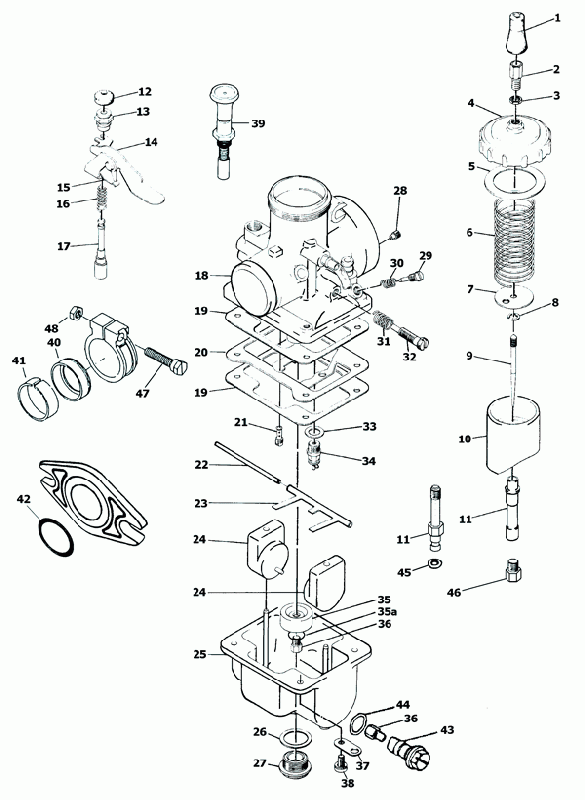 Mikuni 2T kaasuttimet