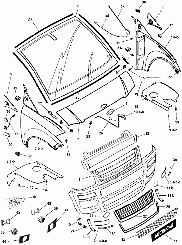 MicroCar mallikoht. osat