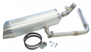 Racing exhaust pipe with silen